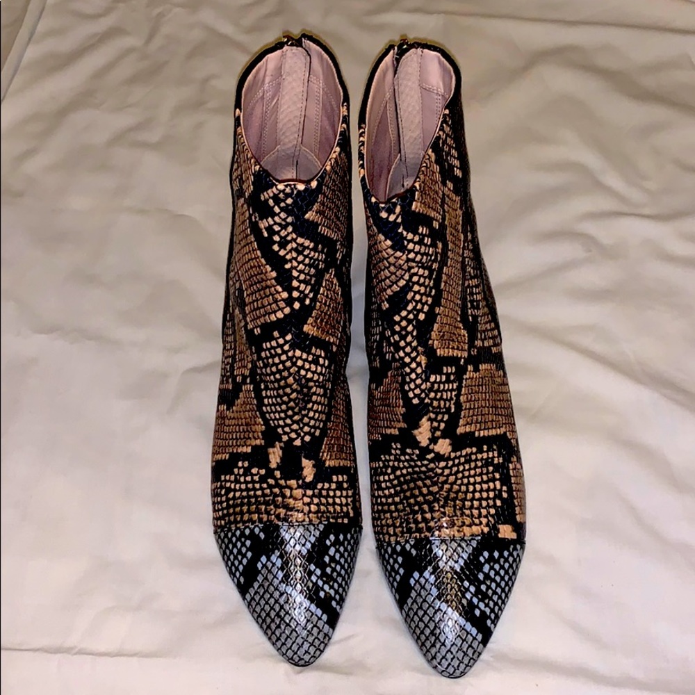 Snakeskin Booties